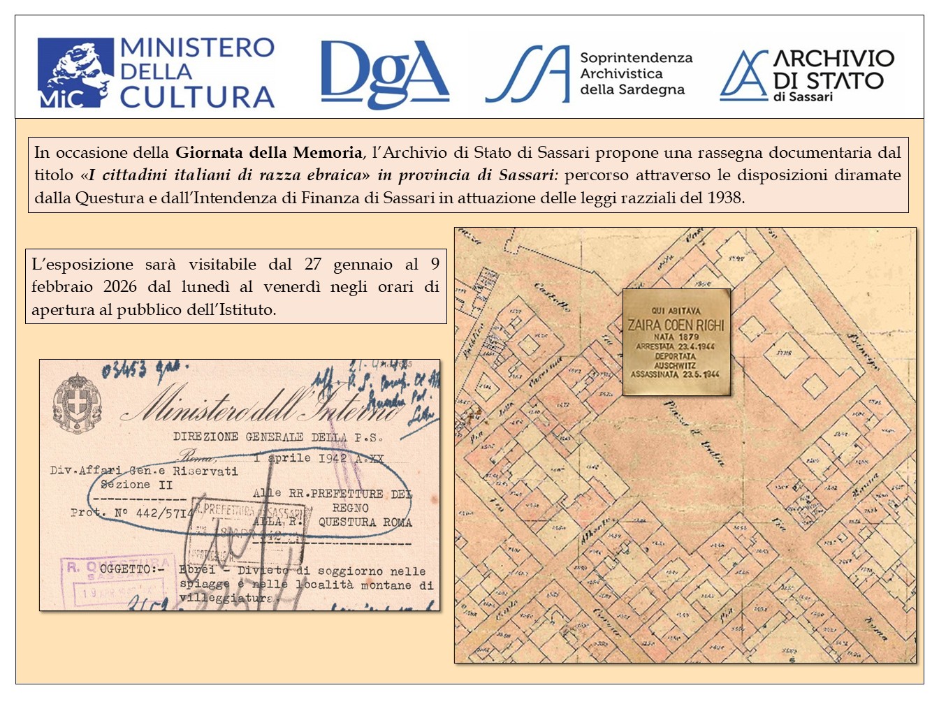 «I cittadini italiani di razza ebraica» in provincia di Sassari